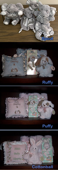 Spout, Ruffy, Puffy and Cottonball